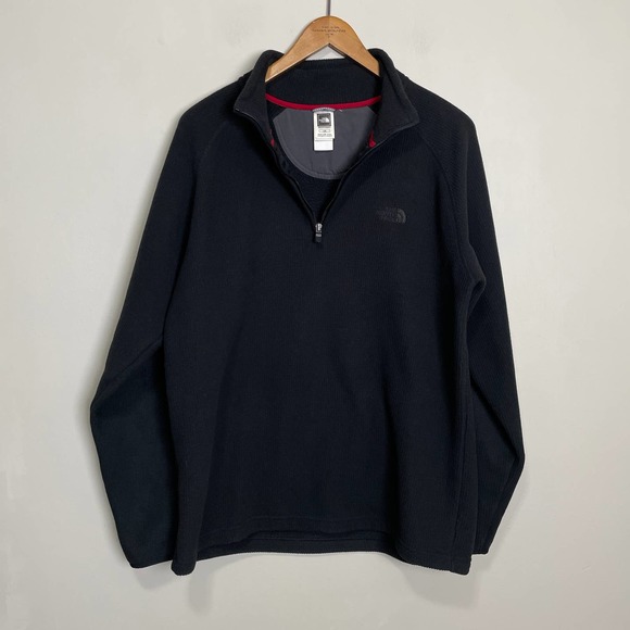 The North Face Other - North Face Half Zip Long Sleeve Fleece Ribbed Black L